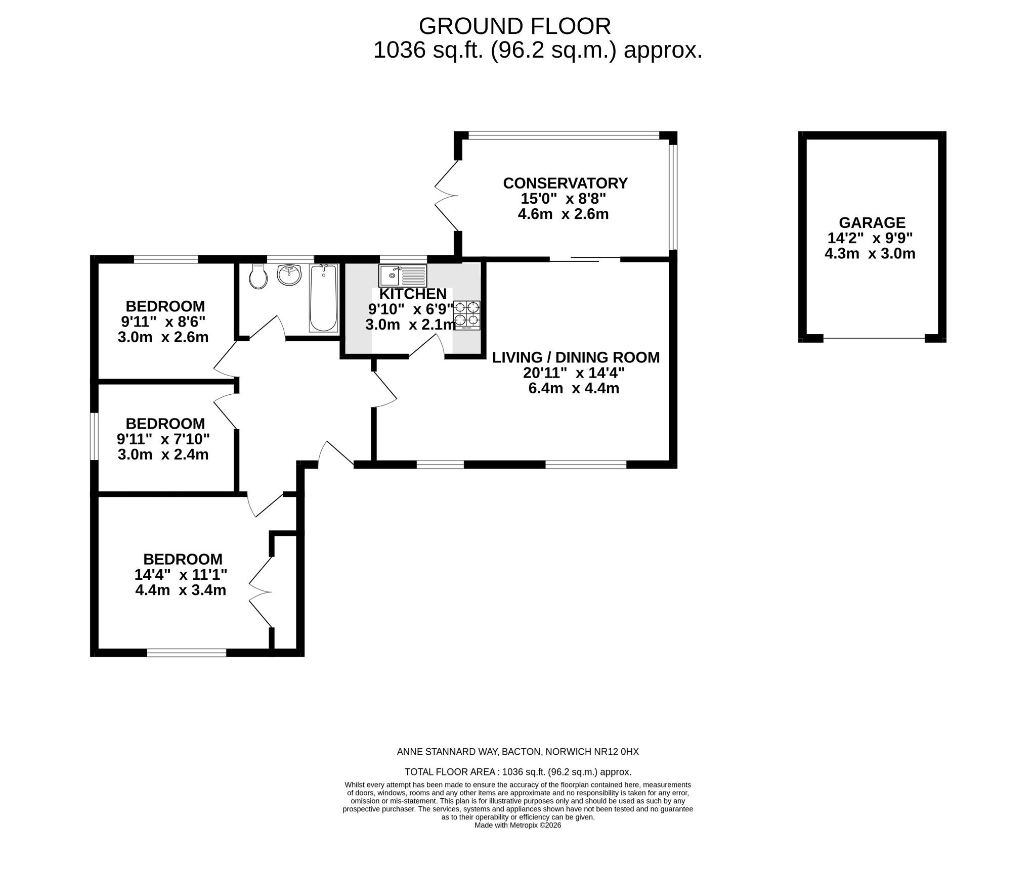 15 Anne Stannard Way, Bacton, Norfolk floorplan