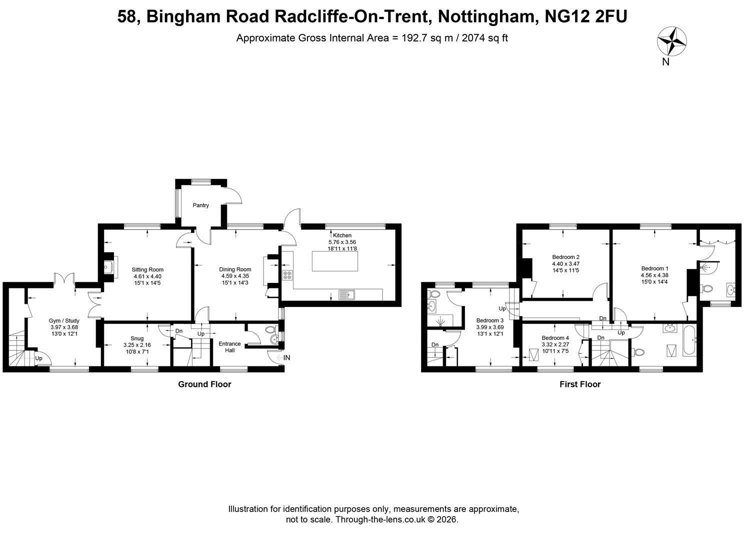 The White House, 58, Bingham Road, Nottingham floorplan