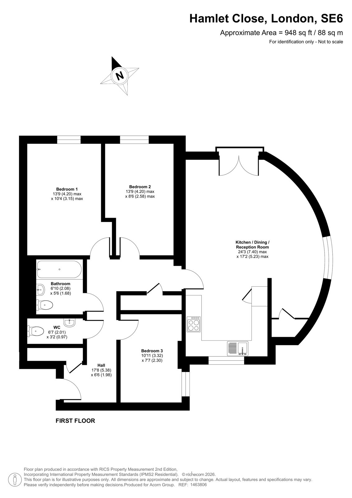 6, Hamlet Court, LONDON floorplan
