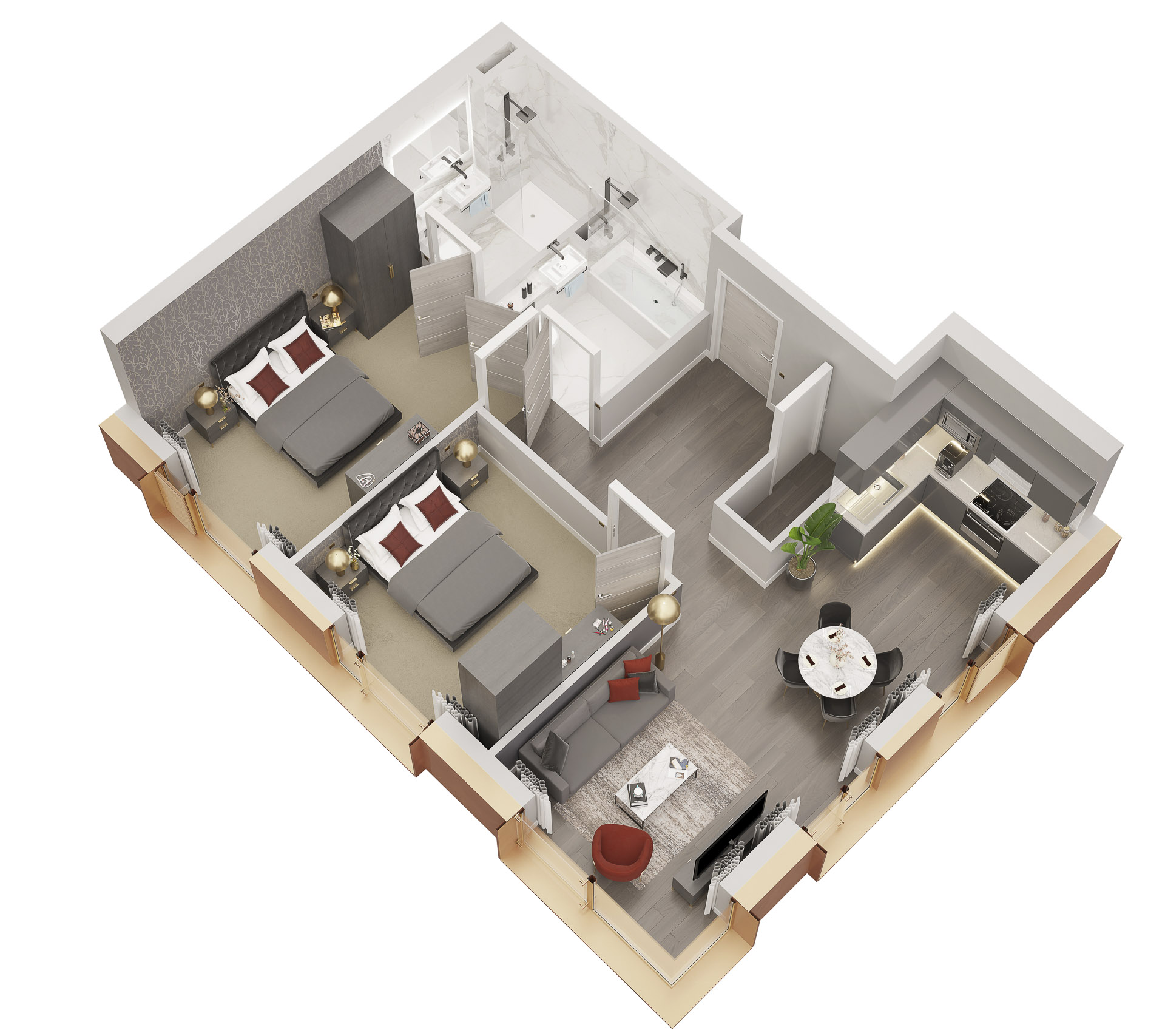 Quality 2 Bed - 6% Assured NET Yields - SoapWorks, Liverpool, Liverpool floorplan