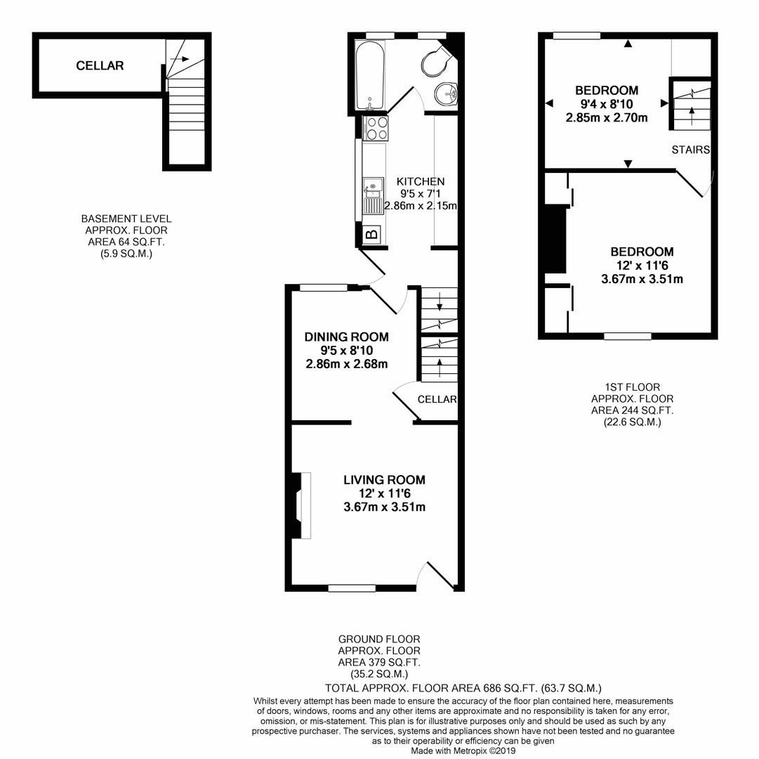 2 Bedrooms Terraced house for sale in Church Lane, North Wingfield, Chesterfield S42