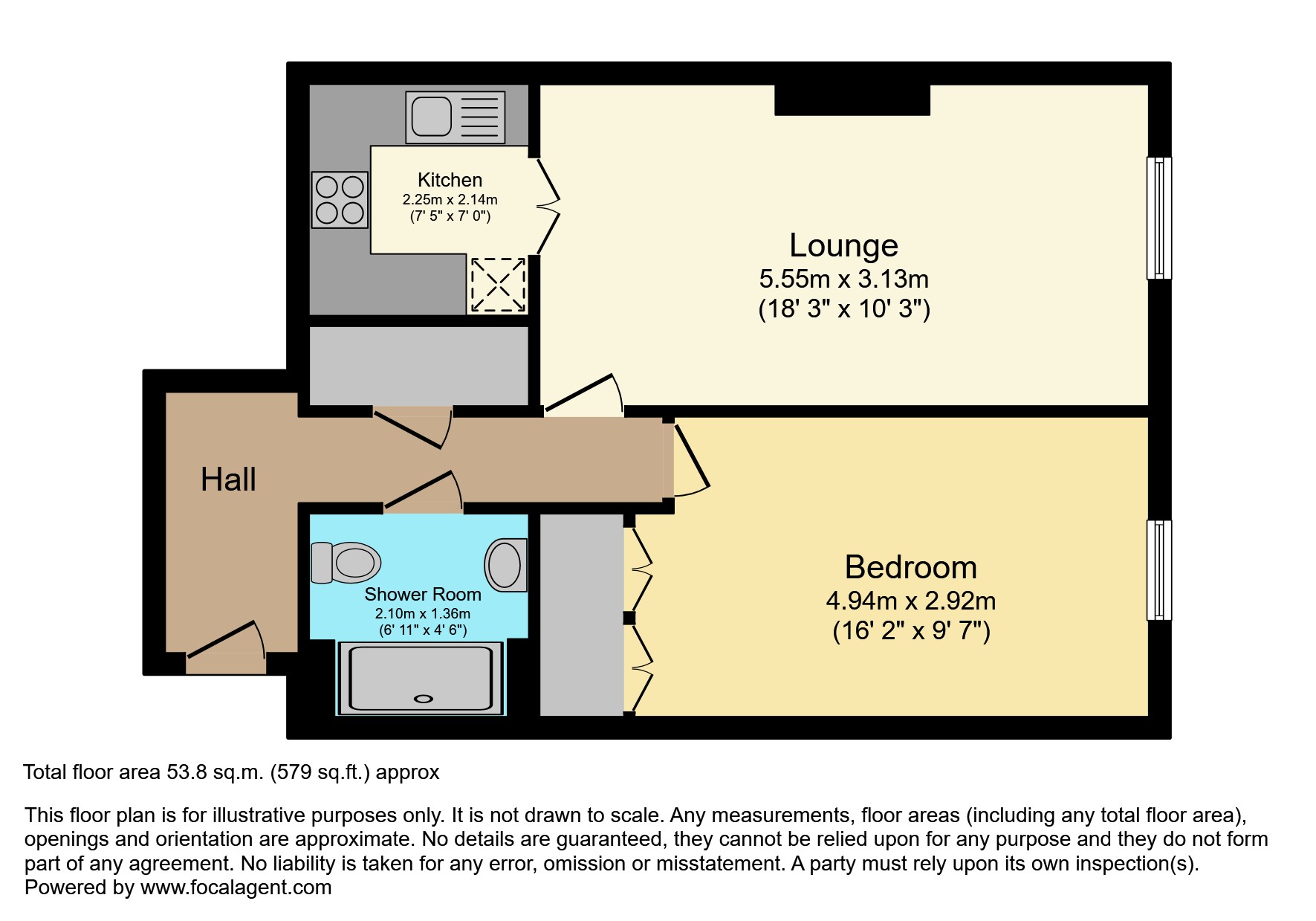 57, Orcombe Court, Exmouth floorplan