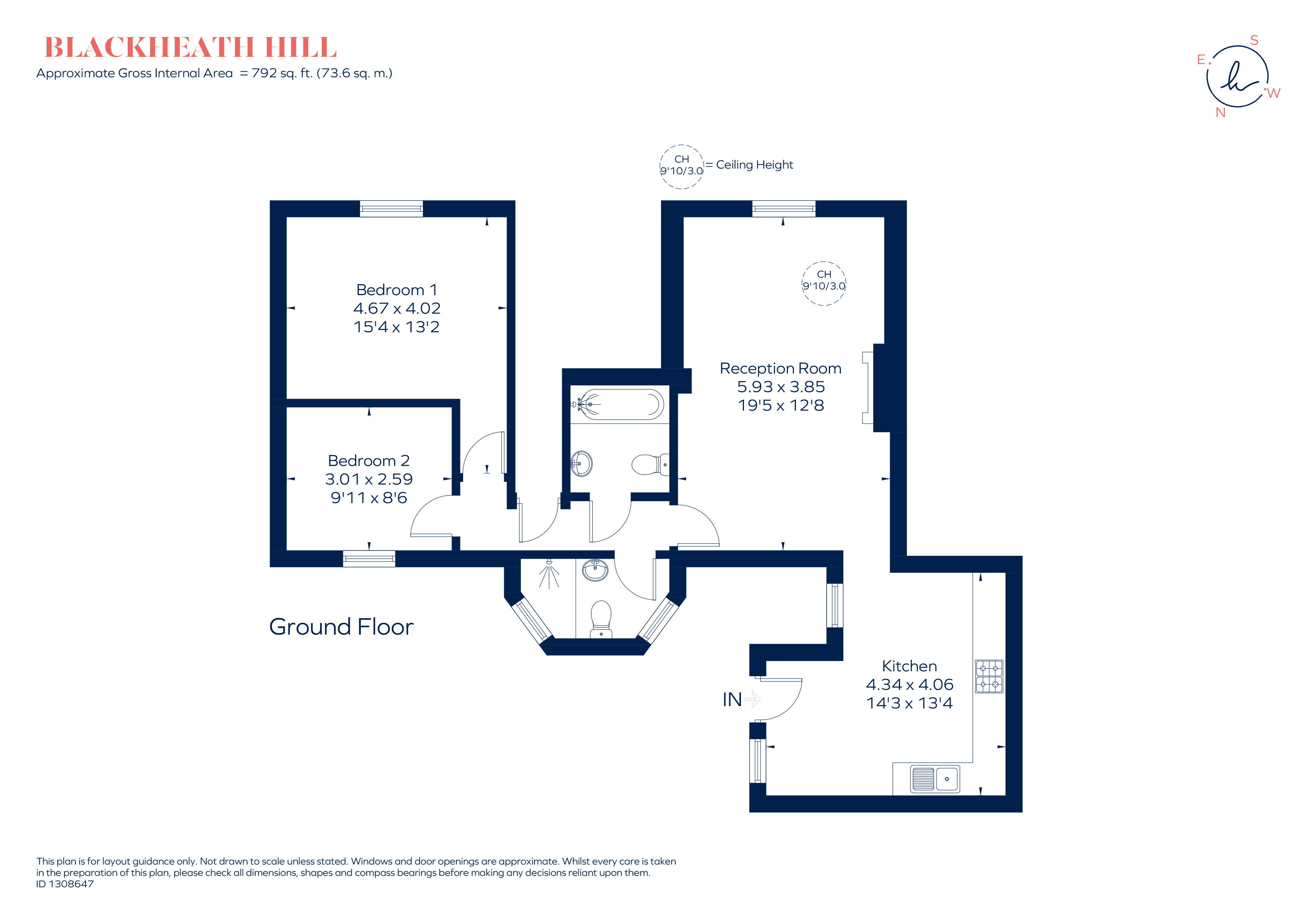 Flat 2, 89, Blackheath Hill, London floorplan