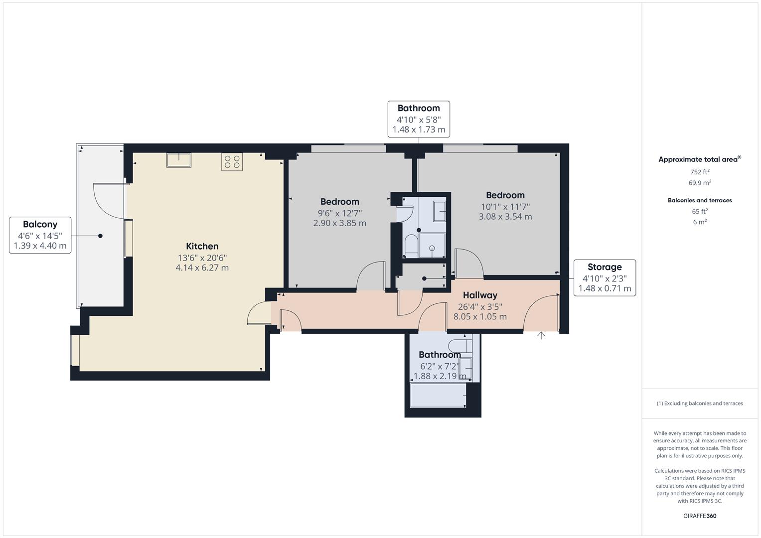 Flat 15, Wynne House, 10, Leaden Hill, Coulsdon floorplan