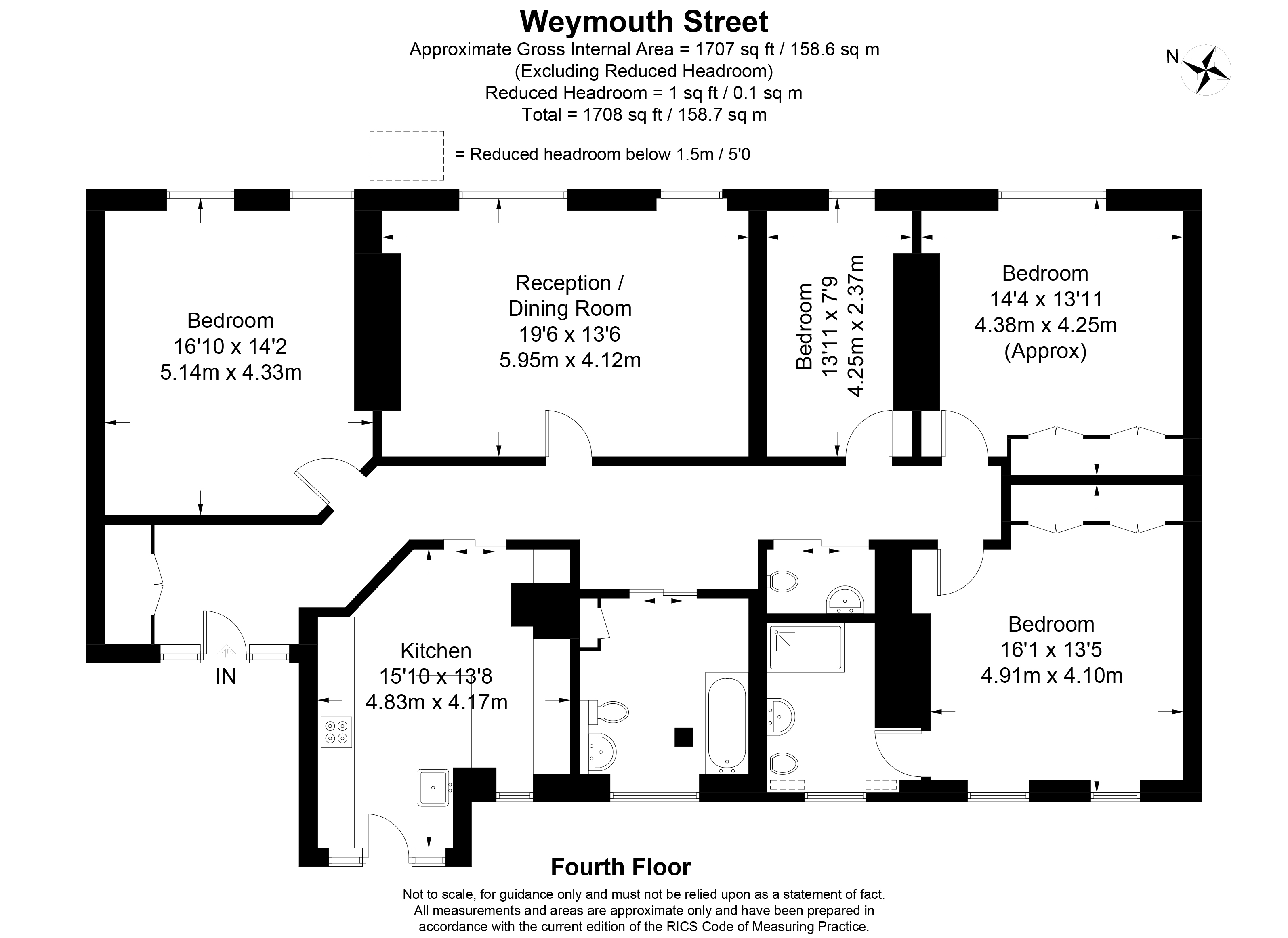 4 Bedrooms Flat to rent in Weymouth Street, London W1G