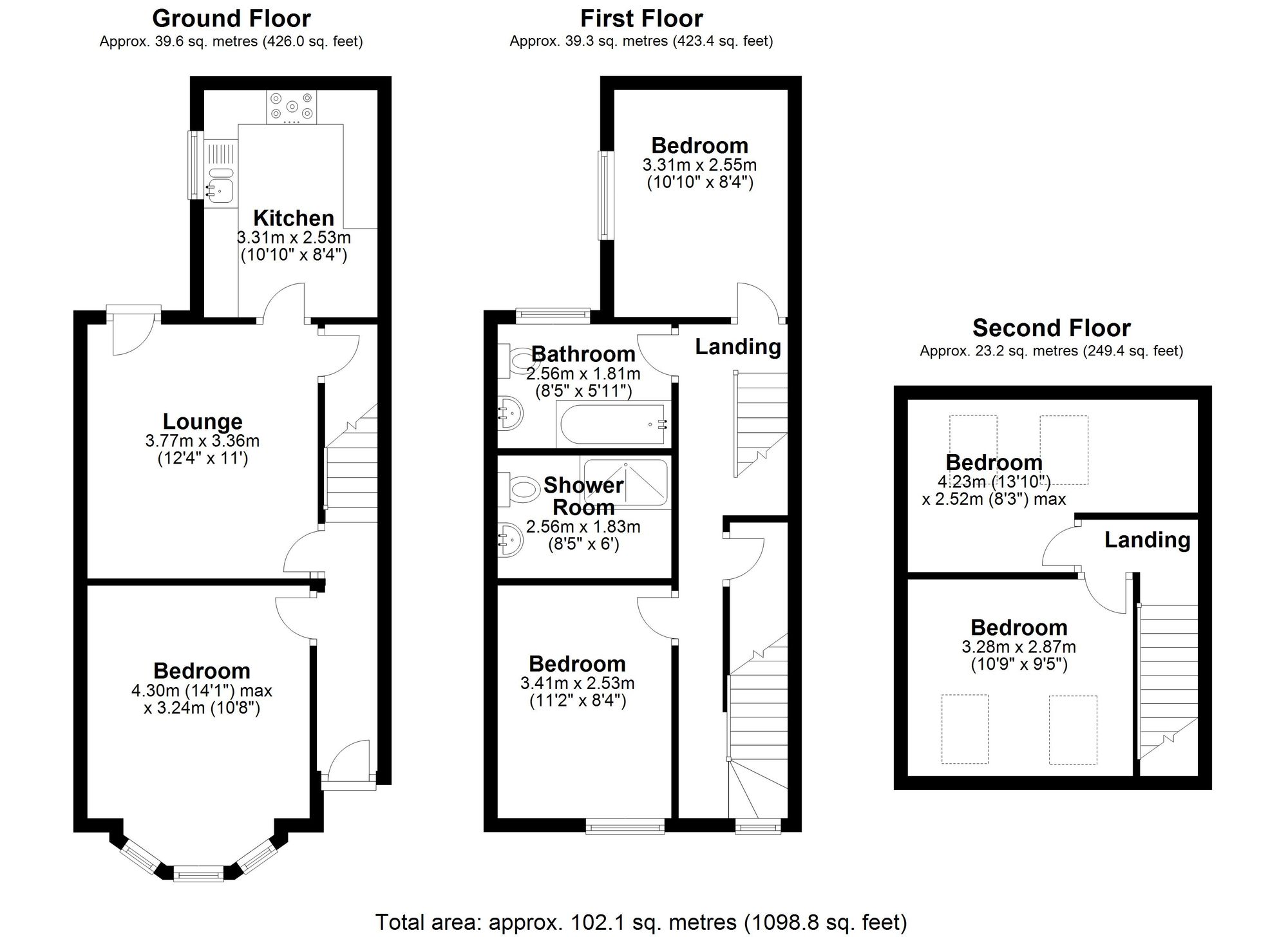 47 Kimbolton Avenue, Nottingham floorplan