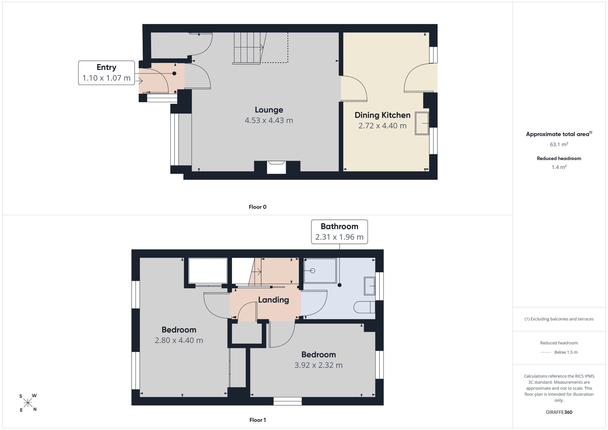 51 West Crescent, Gateshead floorplan