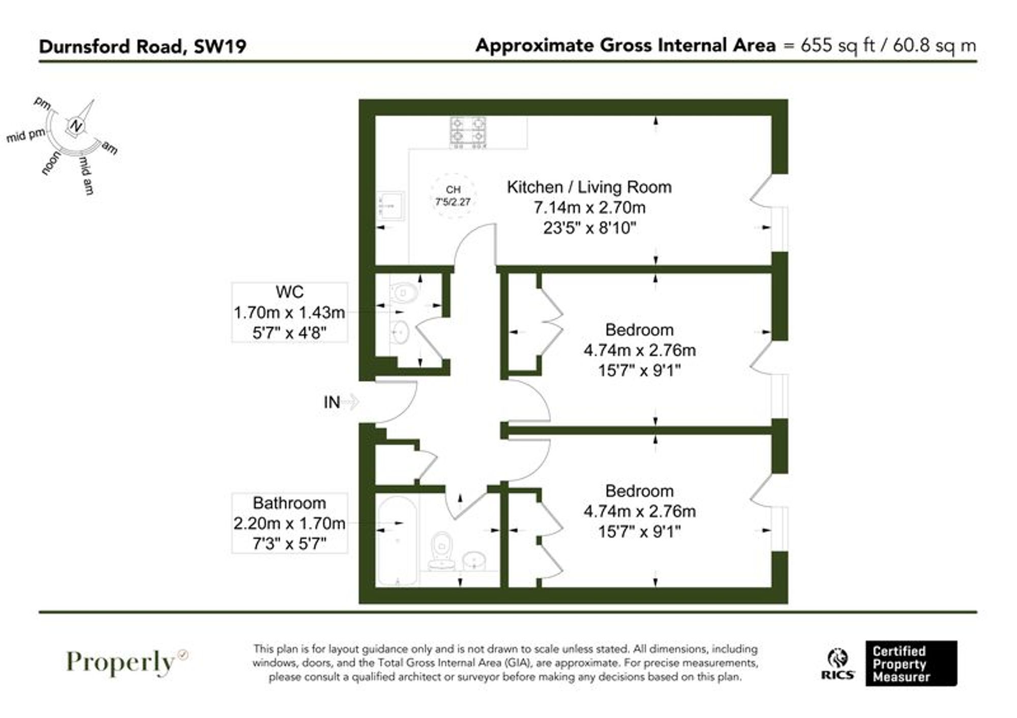 Flat 6, 25 Durnsford Road, London floorplan
