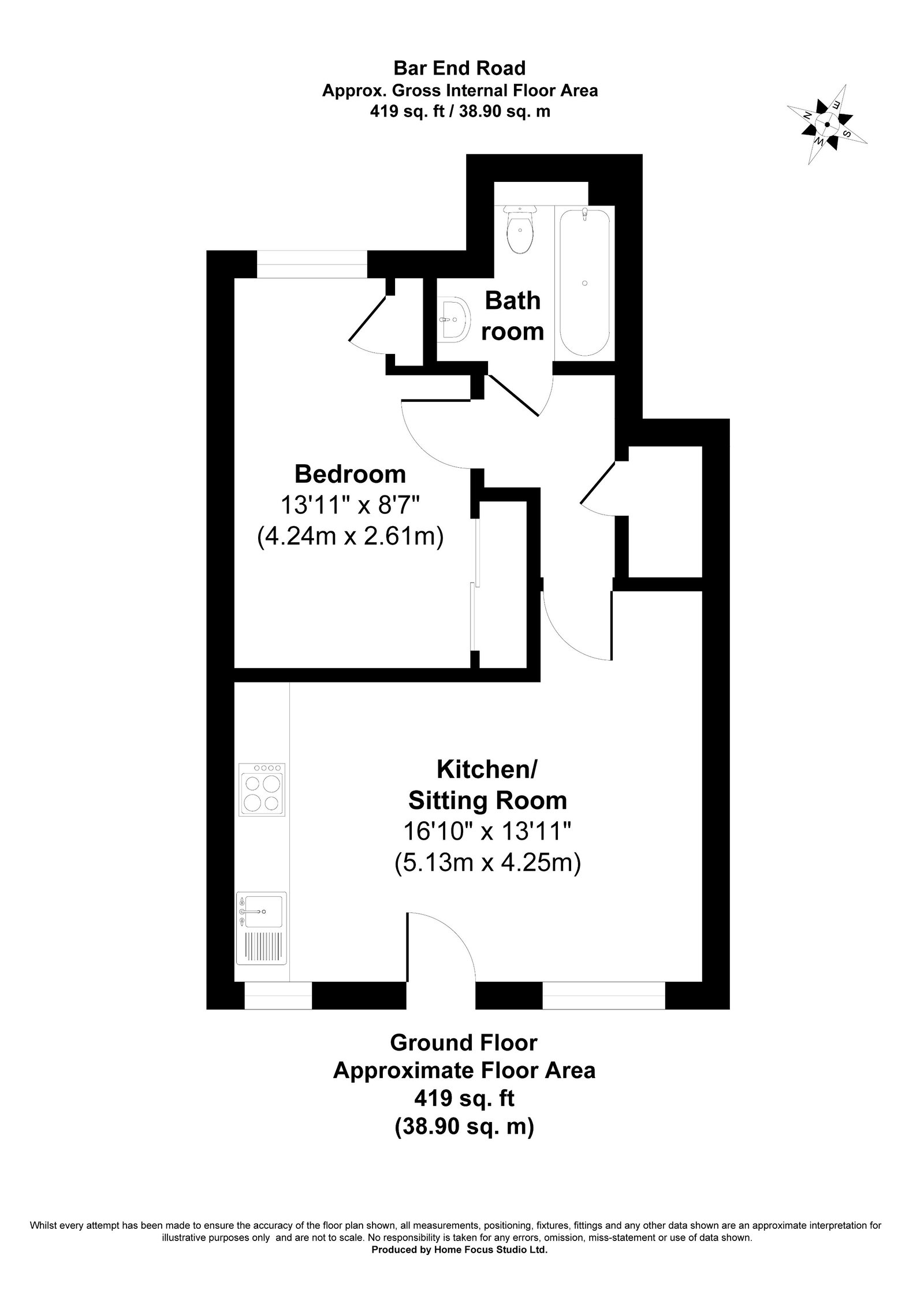 40a, Bar End Road, Winchester floorplan