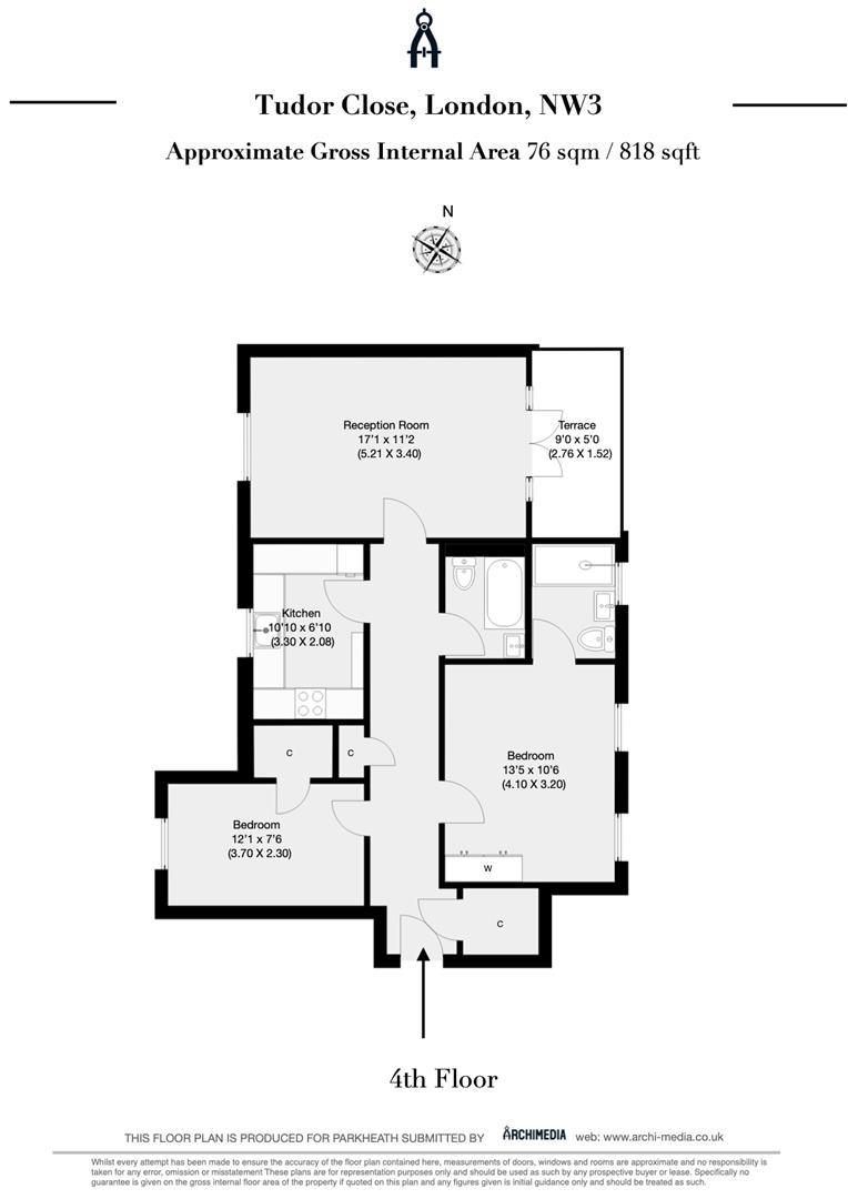 34a, Tudor Close, London floorplan