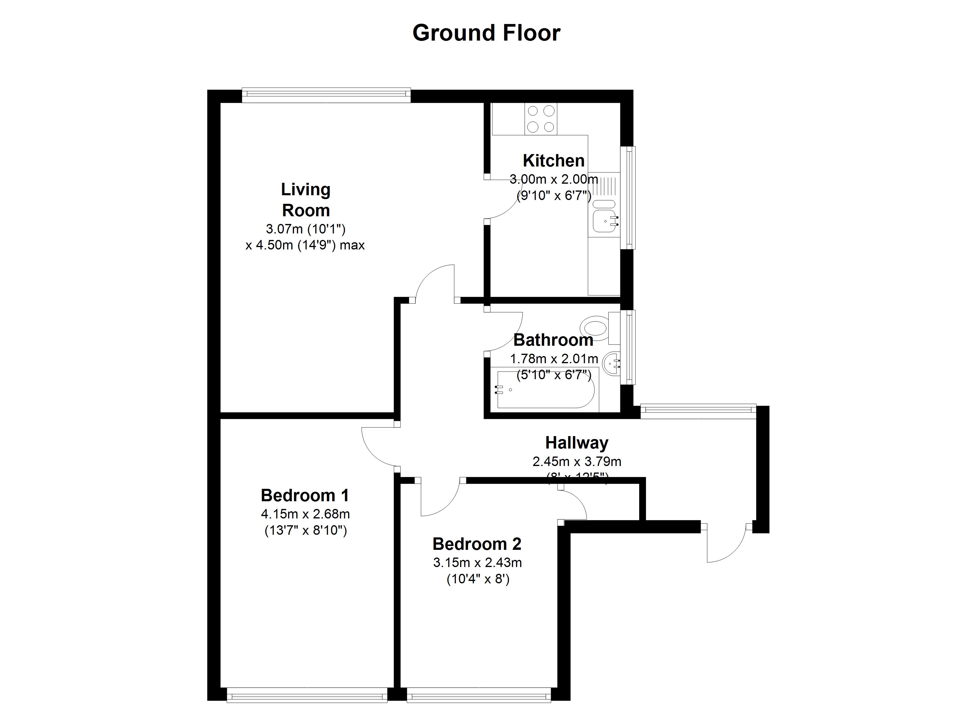 2 Bedrooms Flat to rent in The Hook, New Barnet, Barnet EN5