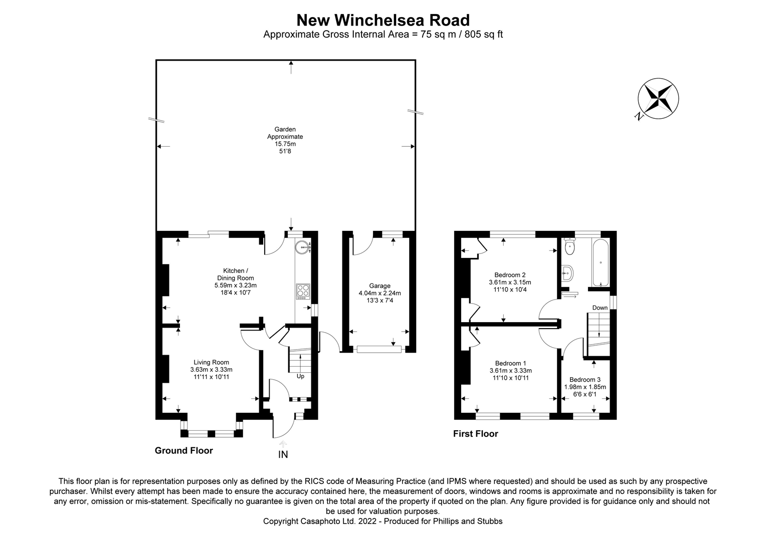 52, New Winchelsea Road, Rye floorplan