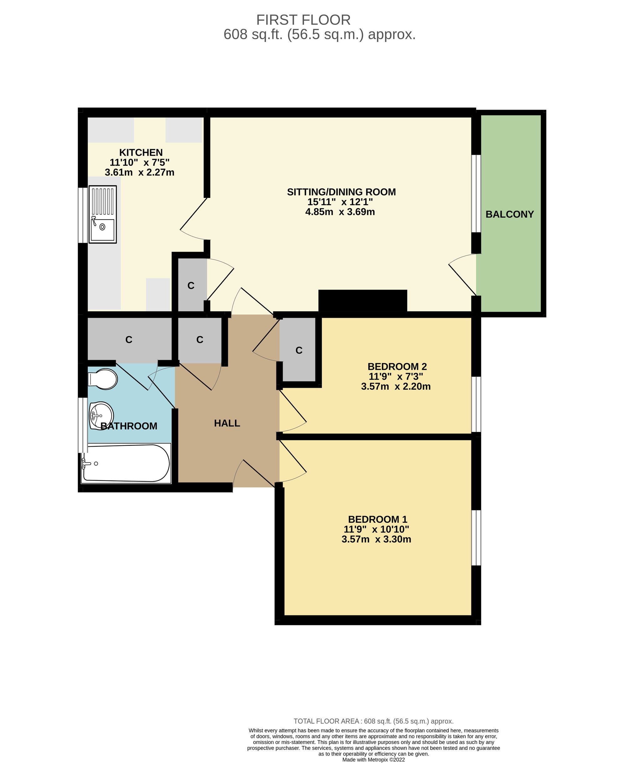 21d South Road, Taunton floorplan