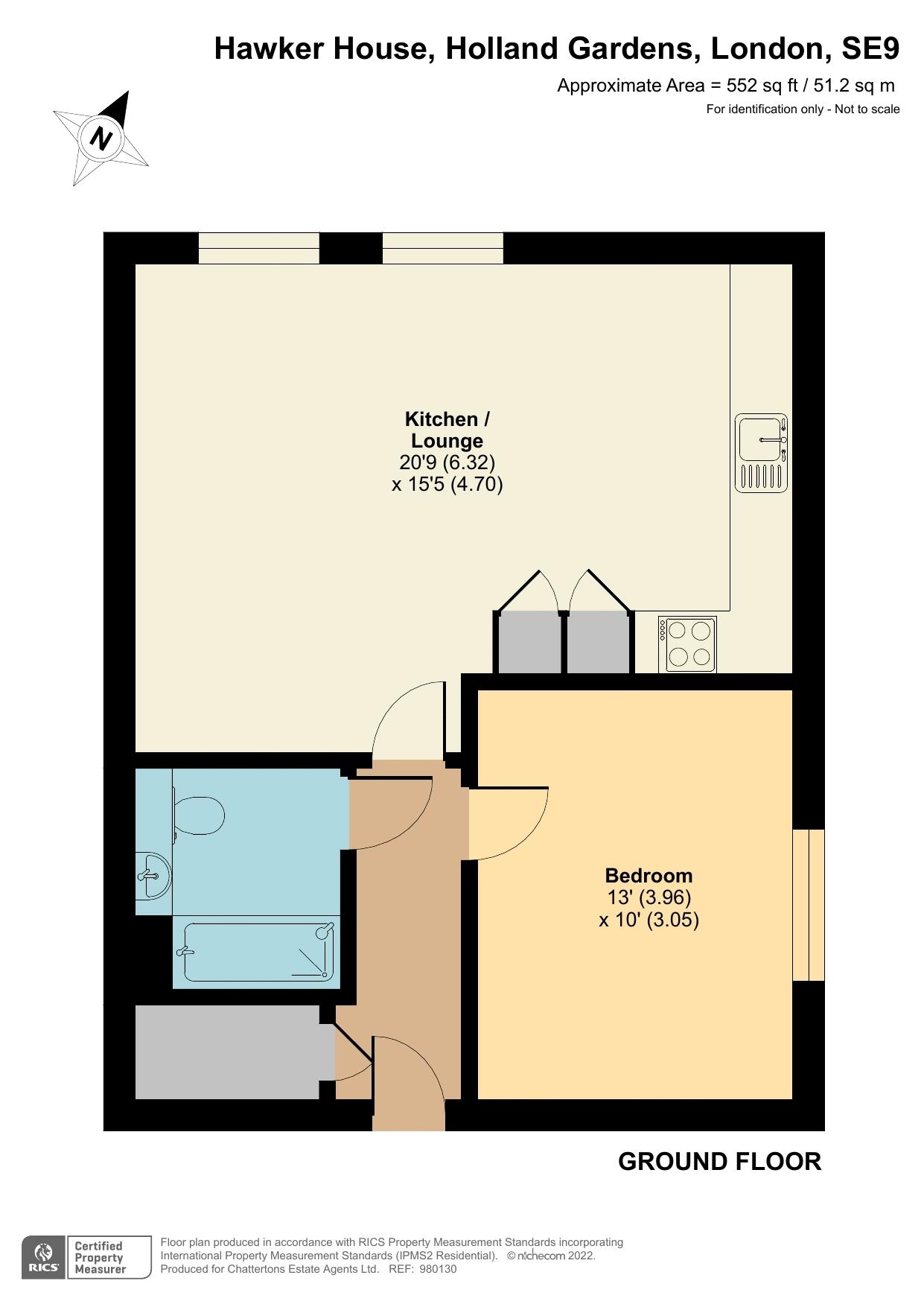 Holland Gardens, London SE9, 1 bedroom flat for sale 64578889