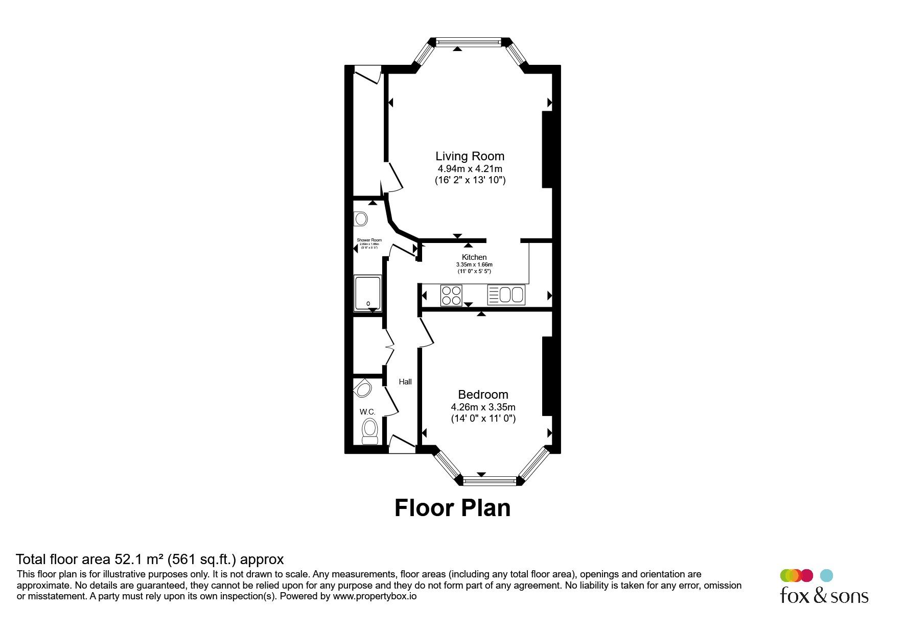 Garden Flat, 61, Elphinstone Road, Hastings floorplan