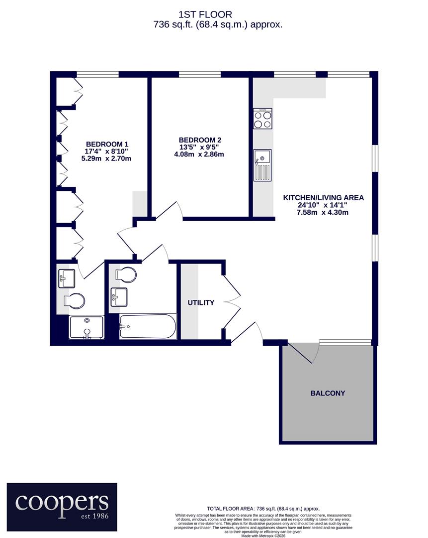 Flat 5, Dakota House, Hornchurch Road, Uxbridge floorplan