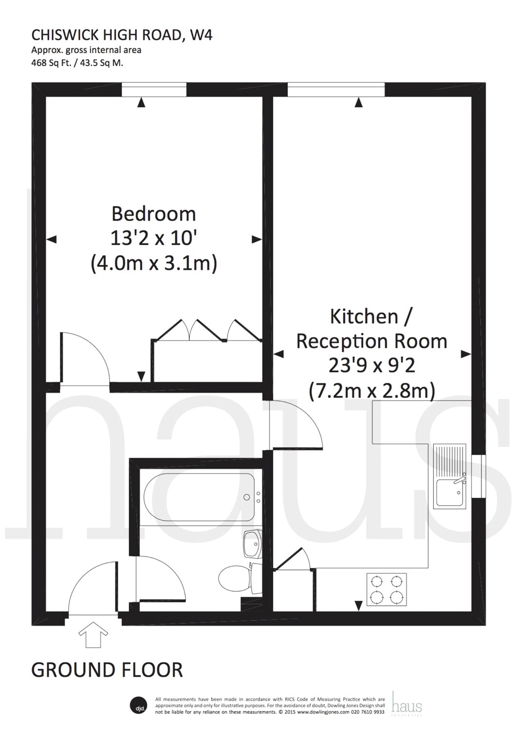 1 Bedrooms Flat to rent in Addley Court, 435 Chiswick High Road, Chiswick, London W4