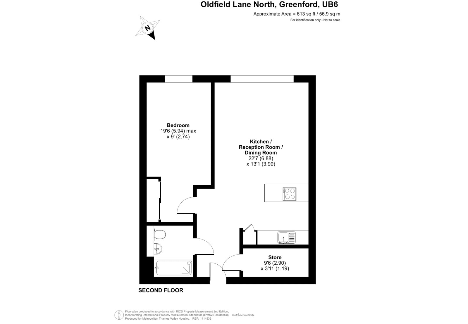 MTVH SO - Flat 204, Cerulean House, 450, Oldfield Lane North, Greenford floorplan