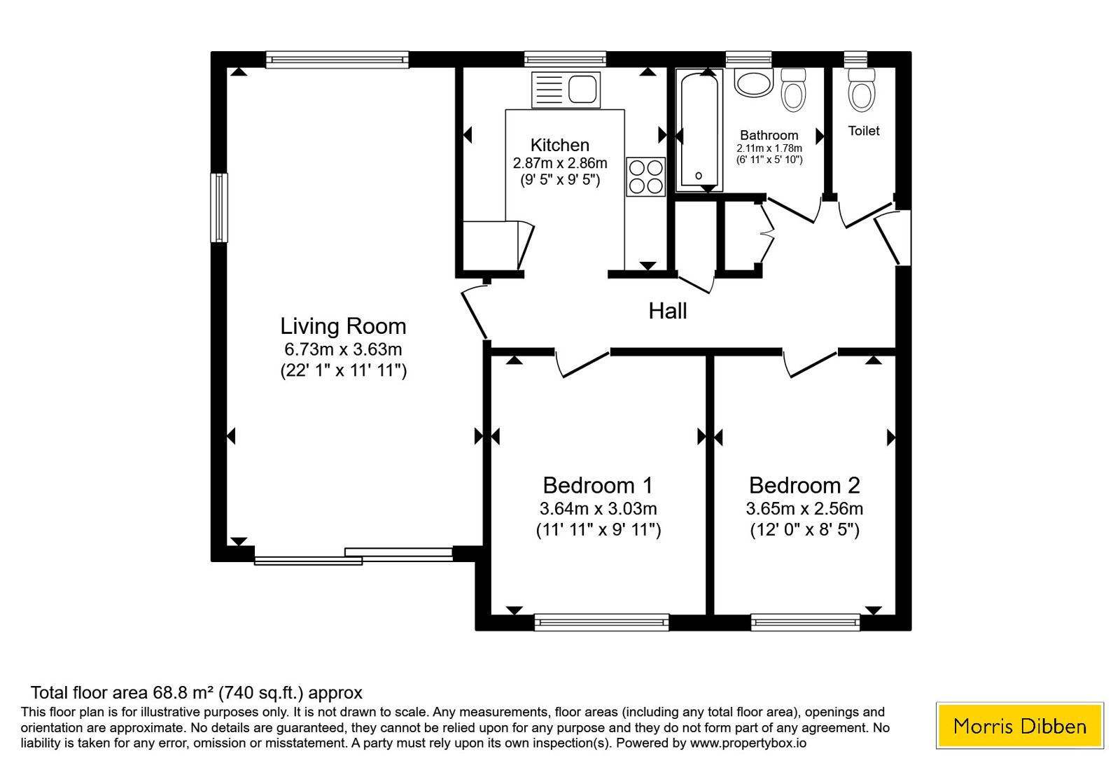 Flat 12, Sandell Court,, The Parkway, Southampton floorplan
