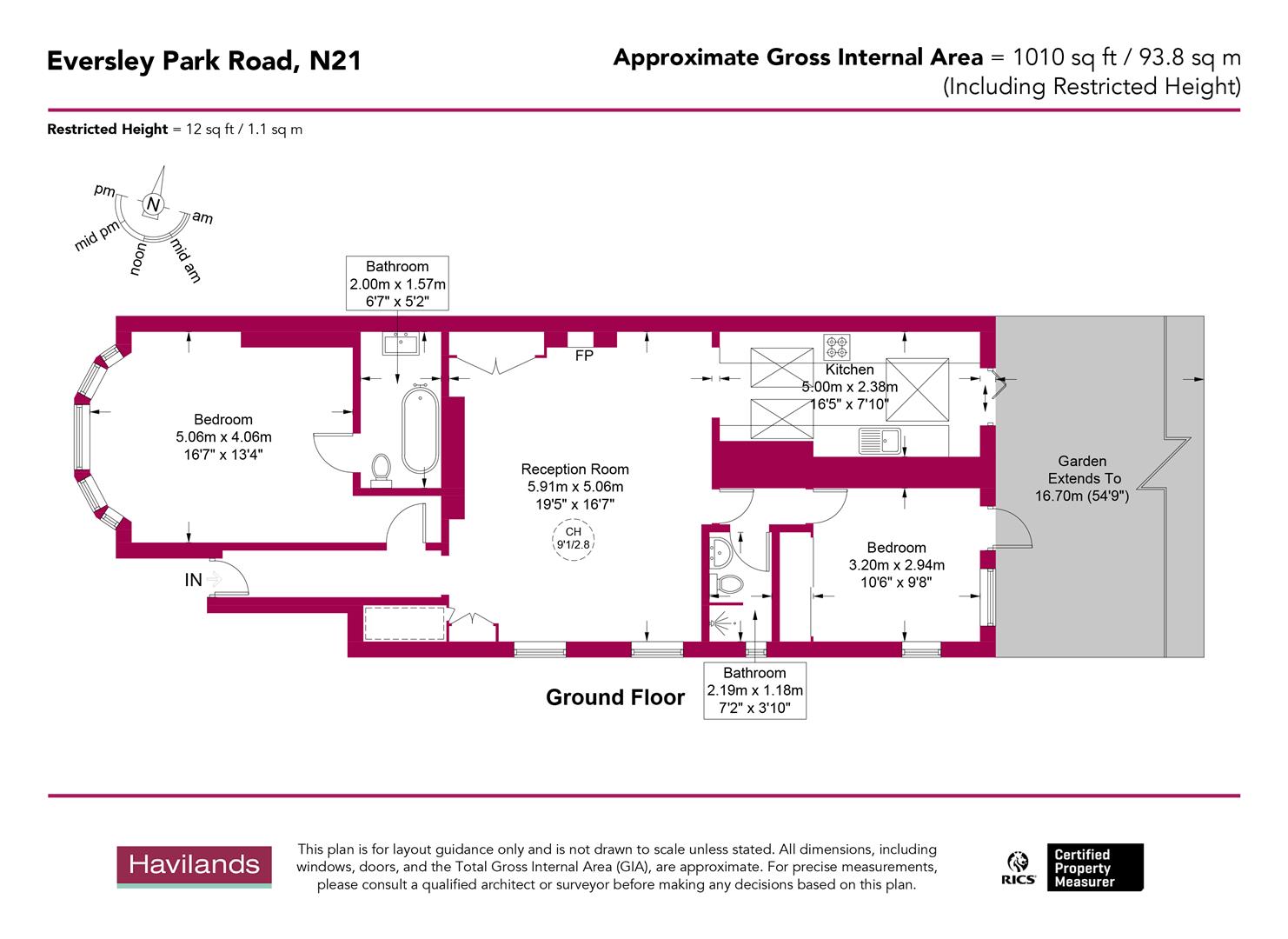 8A, Eversley Park Road, N21 floorplan