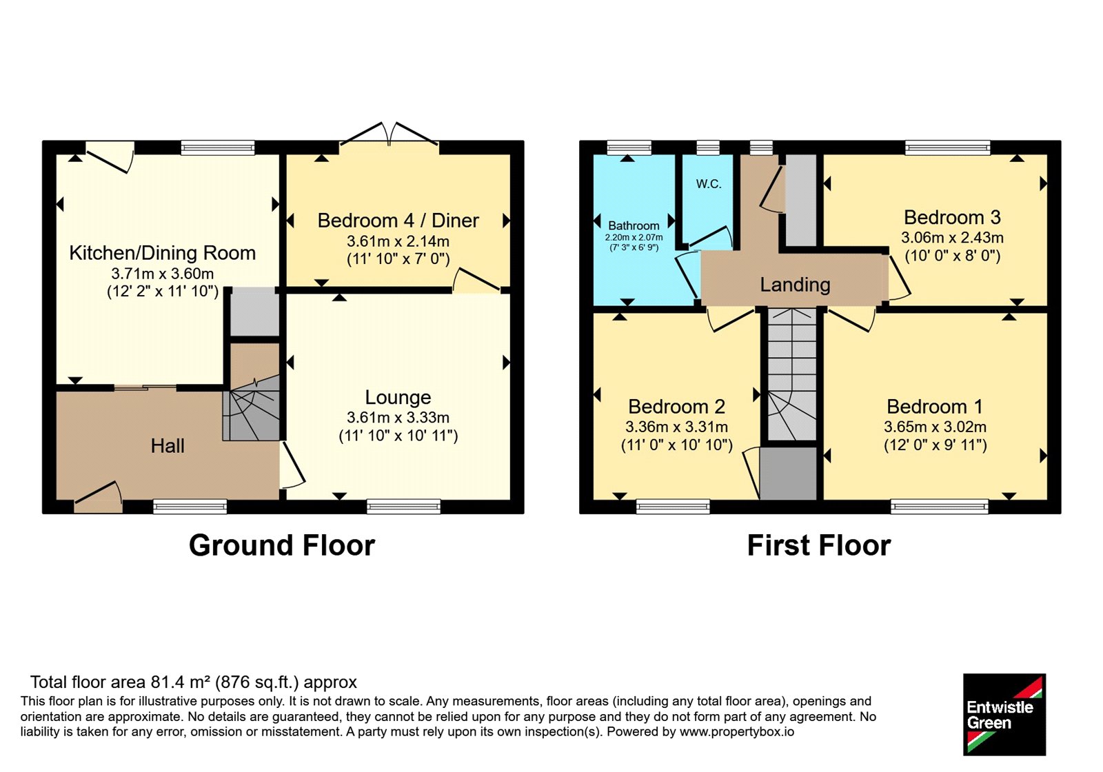 44, Moss Acre Road, Preston floorplan