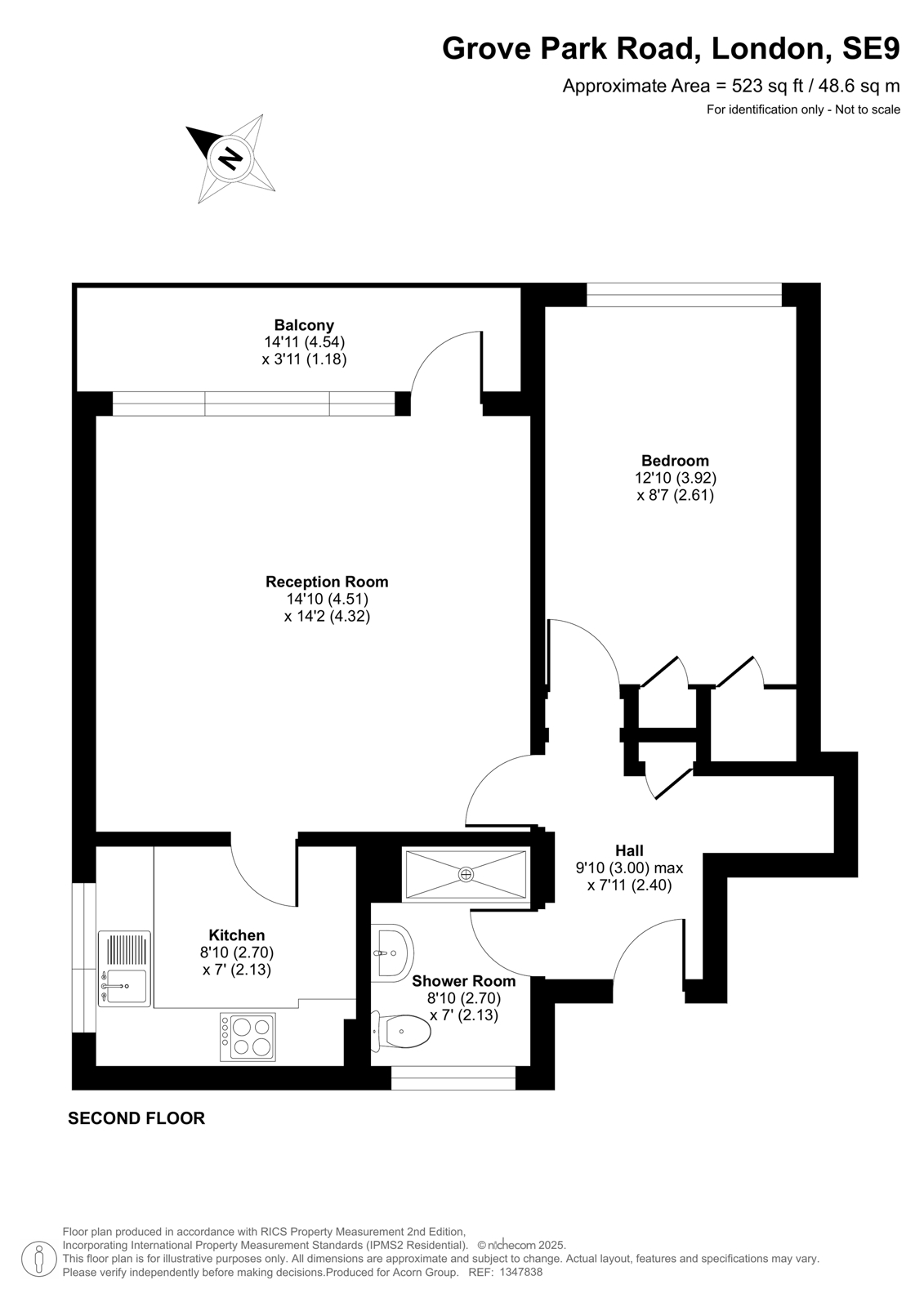 Flat 7, Merryfield House,, Grove Park Road, London floorplan