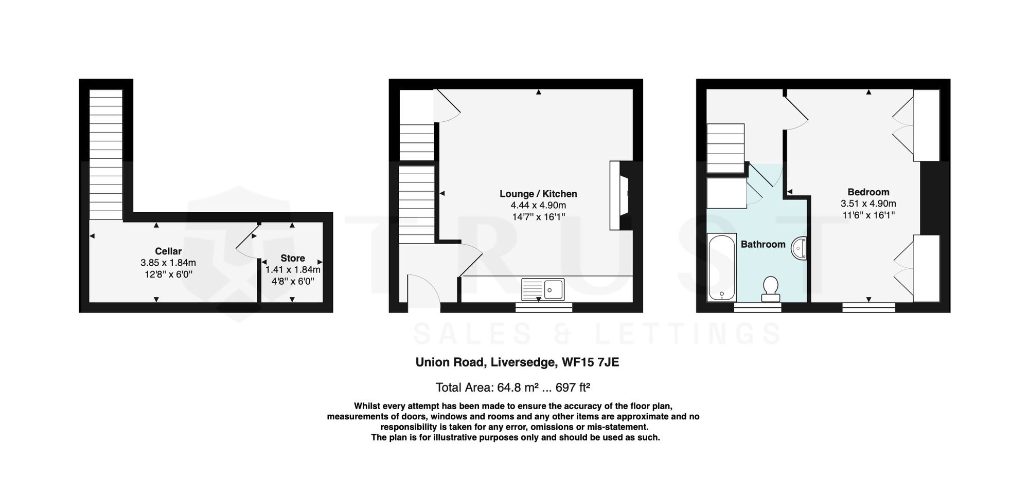 93 Union Road, Liversedge floorplan