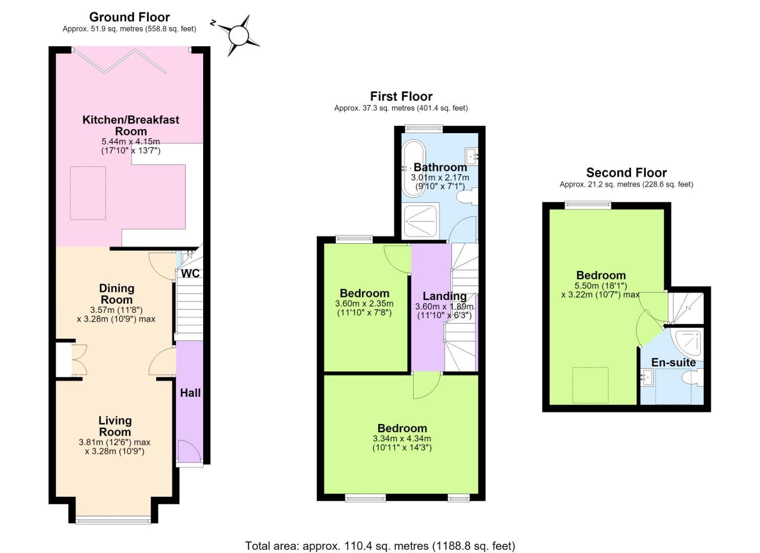 1, Byron Road, Nottingham floorplan