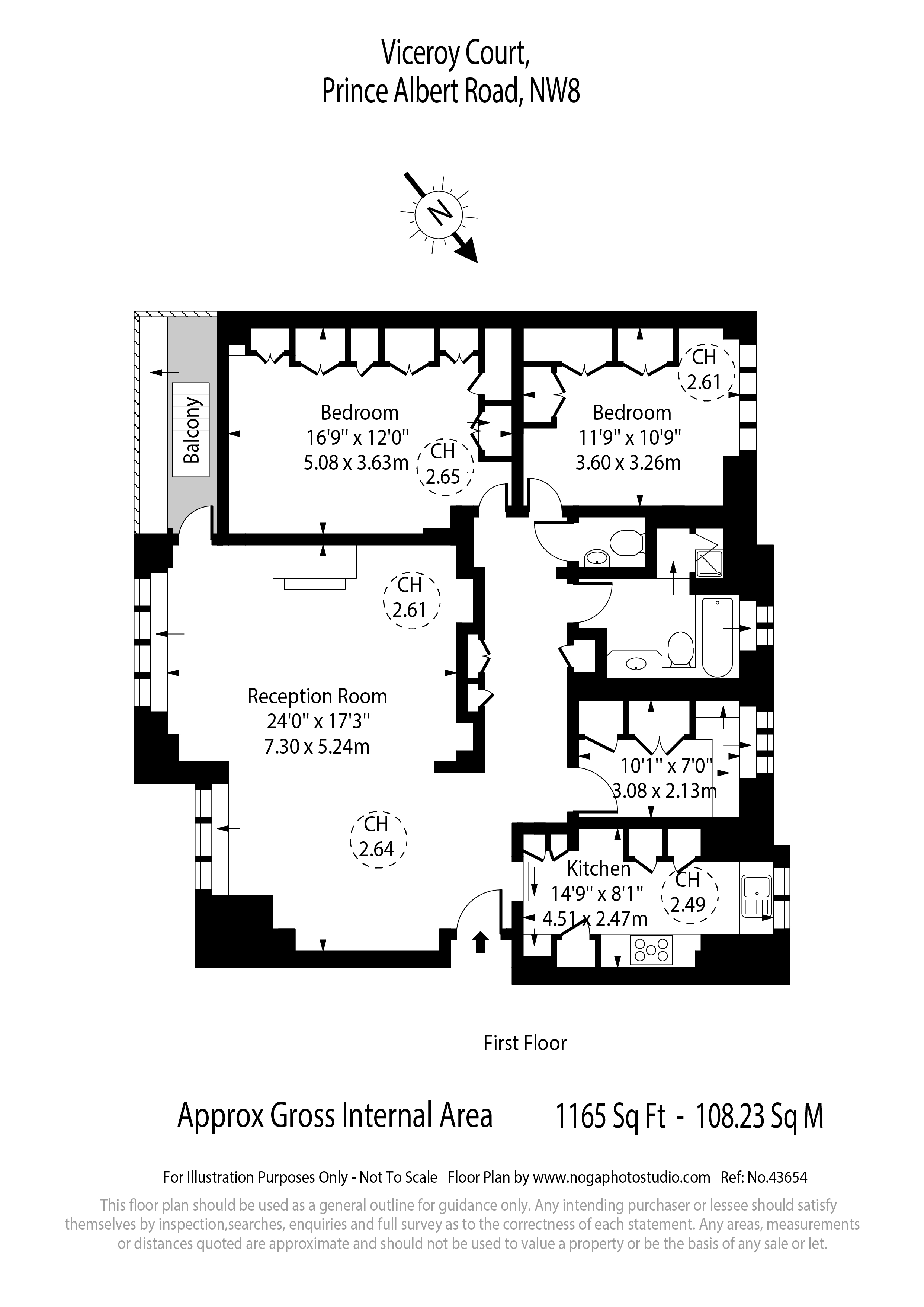 Viceroy Court, 5874 Prince Albert Road, St John's Wood NW8, 2 bedroom