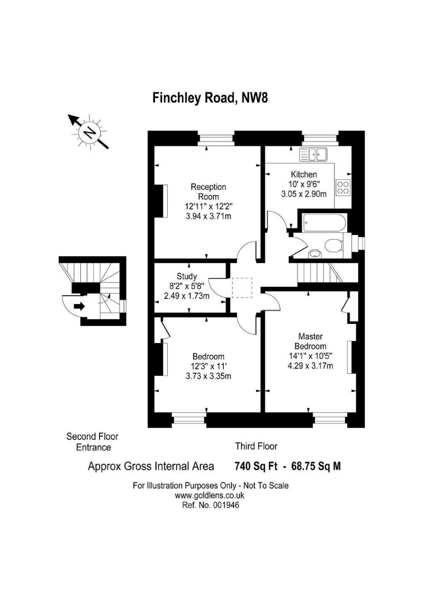 2 Bedrooms  to rent in Finchley Road, St John's Wood, London NW8