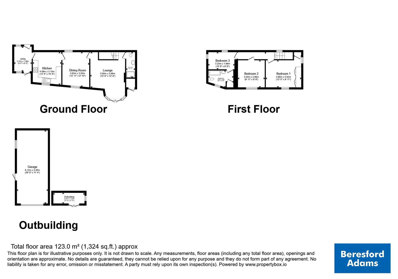 43, Church Walks, Conwy floorplan
