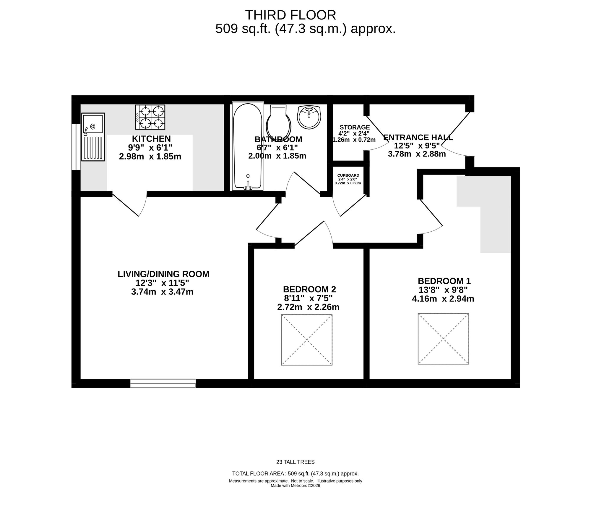 Flat 23 Tall Trees, 8 Mersey Road, Didsbury, Manchester floorplan