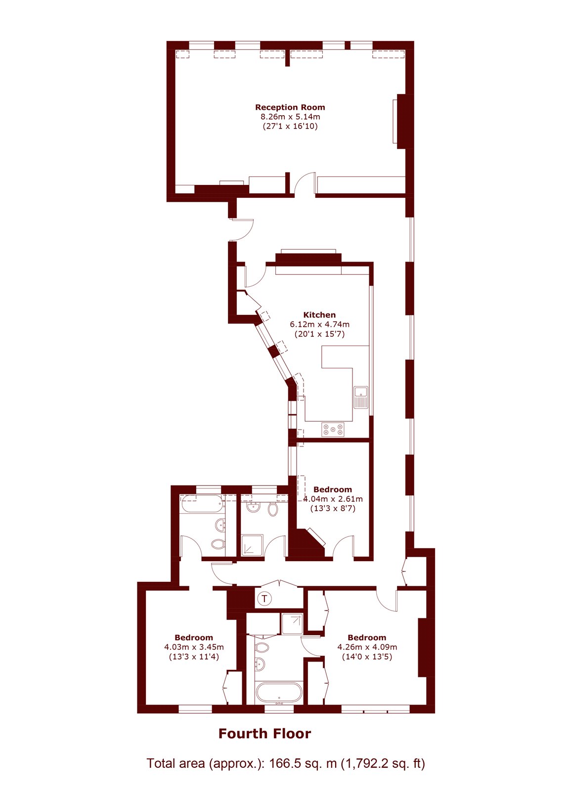 Flat 12, Carlton Mansions, London floorplan