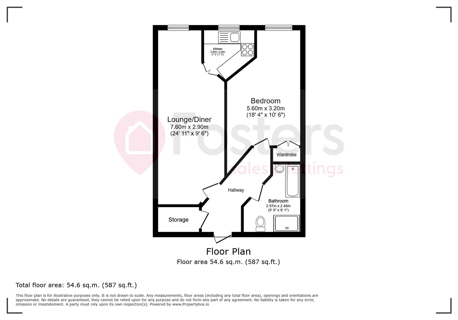 Flat 66, Kingsley Court, Windsor Way, Aldershot floorplan
