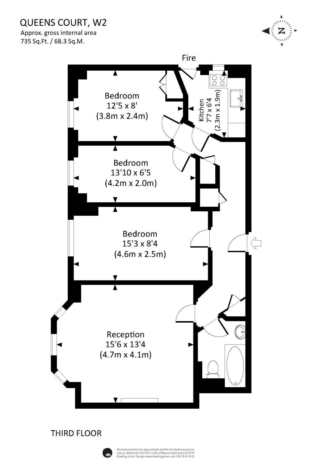 3 Bedrooms Flat to rent in Queensway, Bayswater W2