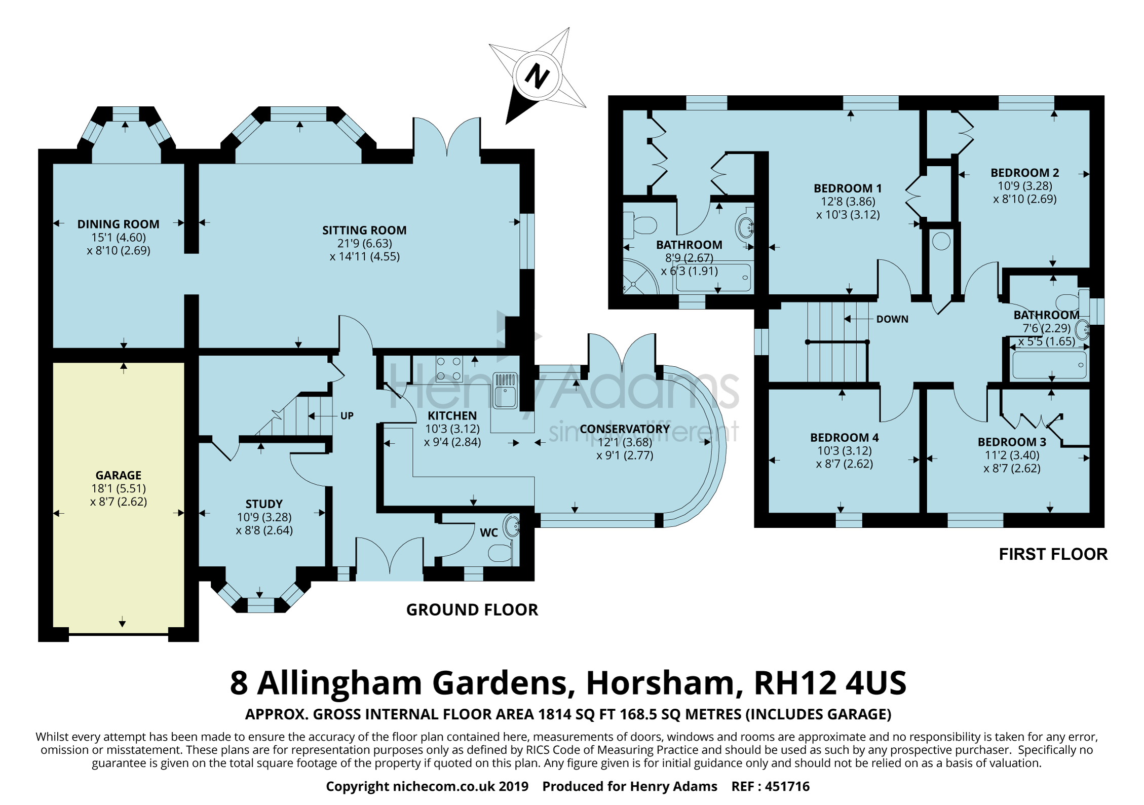 4 Bedrooms Detached house for sale in Allingham Gardens, Horsham RH12