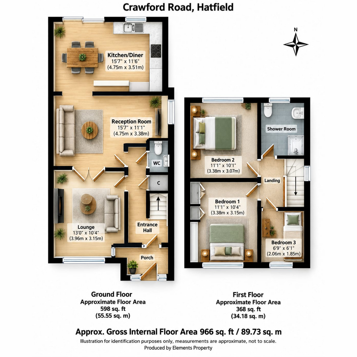 110, Crawford Road, Hatfield floorplan