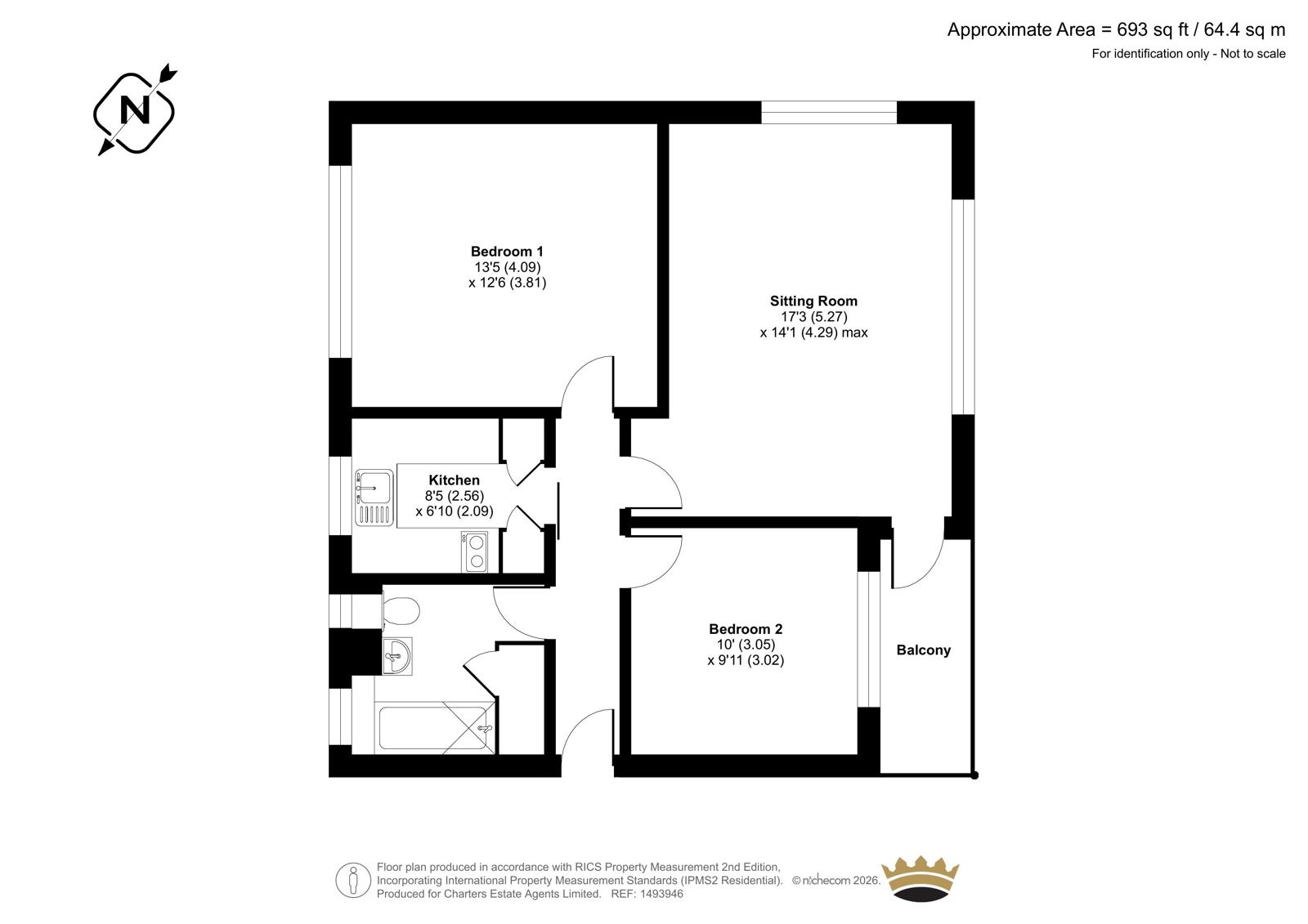 Flat 7, Fernhurst Court,, Brooklyn Avenue, West Sussex floorplan