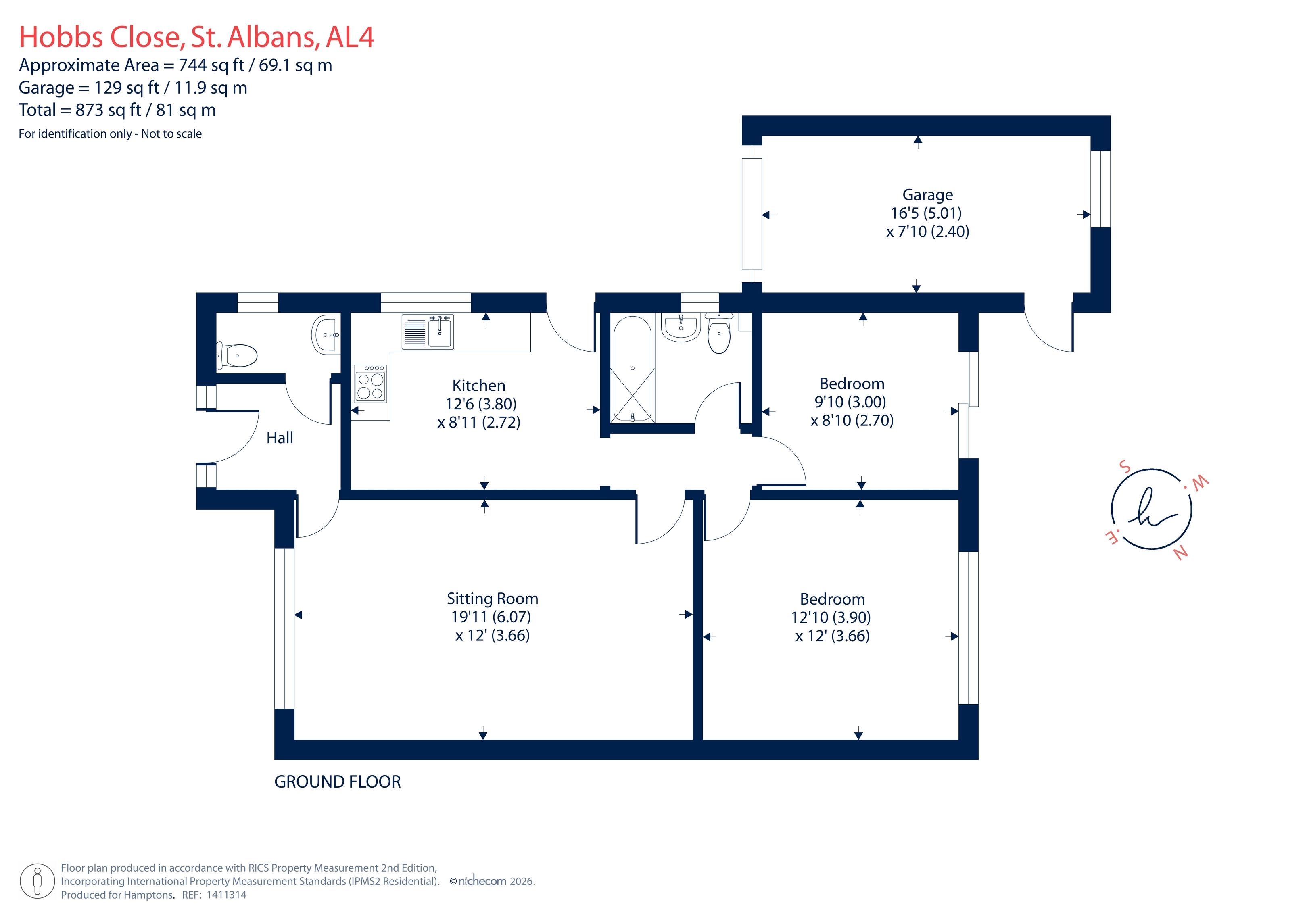 7, Hobbs Close, St. Albans floorplan