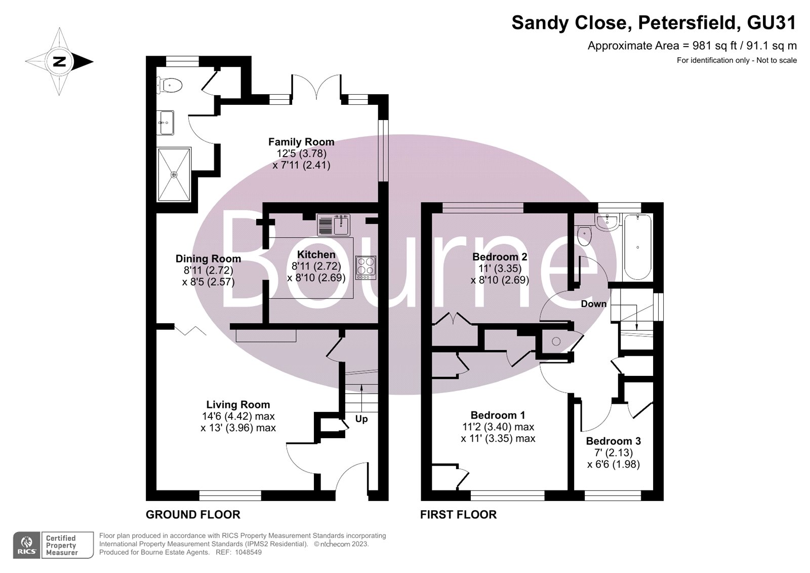 Sandy Close, Petersfield, Hampshire GU31, 3 bedroom semidetached house