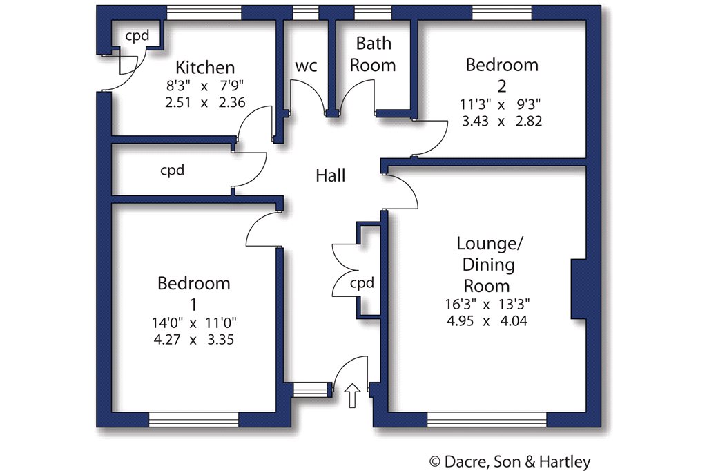 2 Bedrooms Flat to rent in Wetherby Road, Roundhay, Leeds LS8