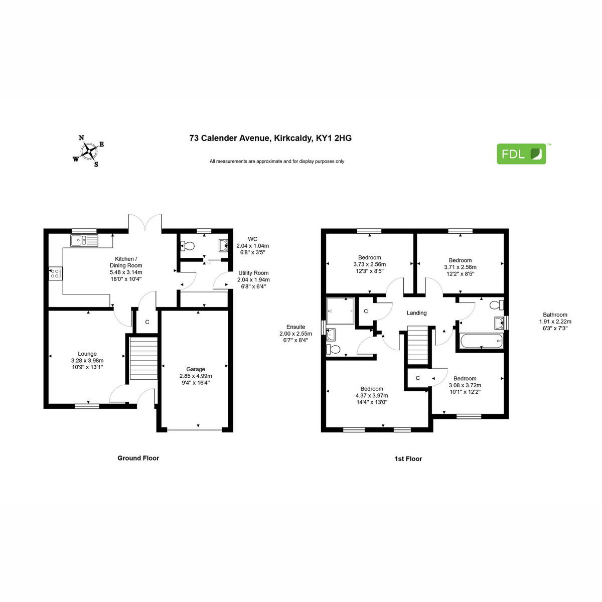 73, Calender Avenue, Kirkcaldy floorplan