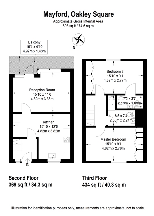 2 Bedrooms Maisonette to rent in Oakley Square, London NW1