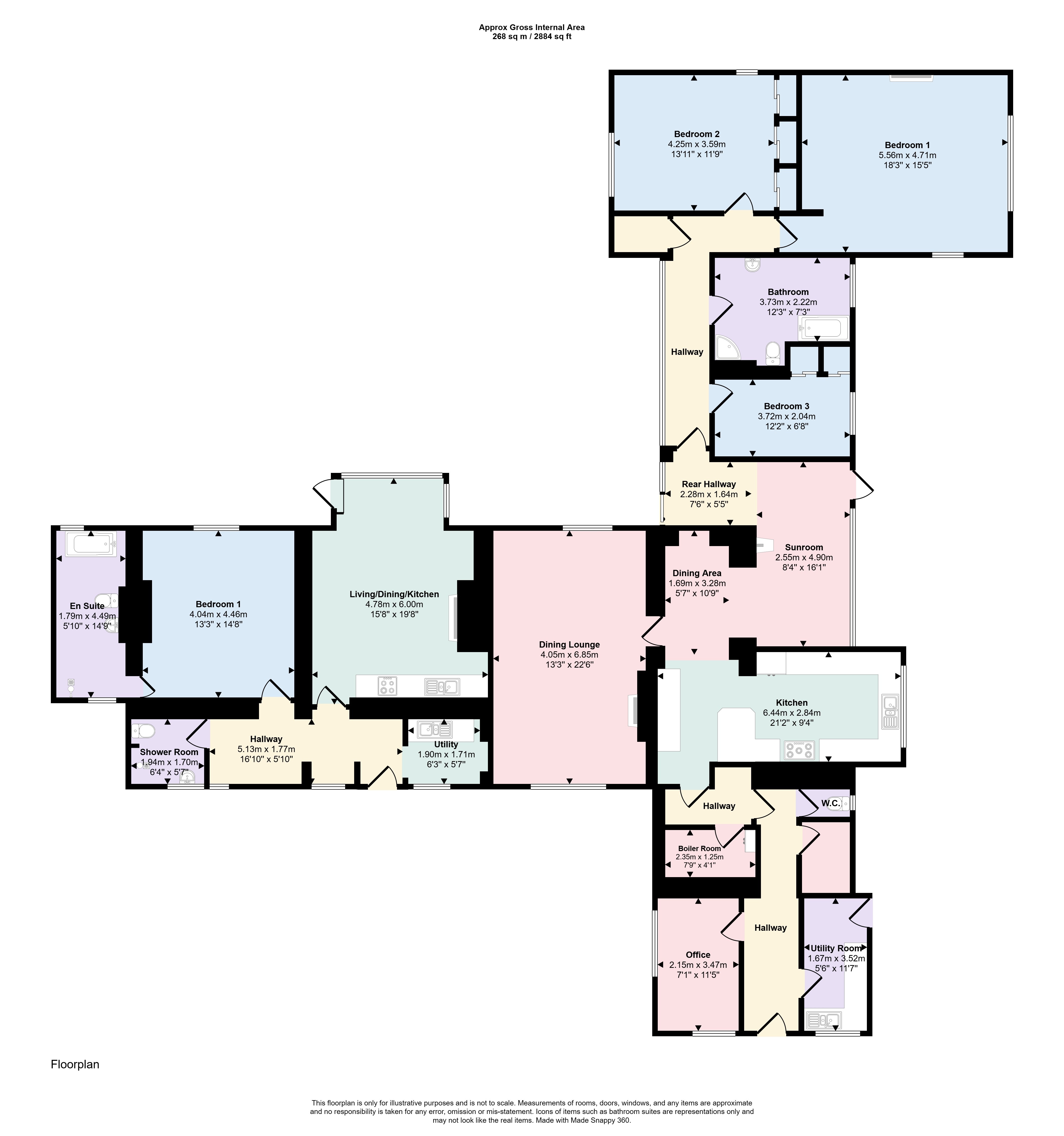 Berrymoor,, Heads Nook, Cumbria floorplan
