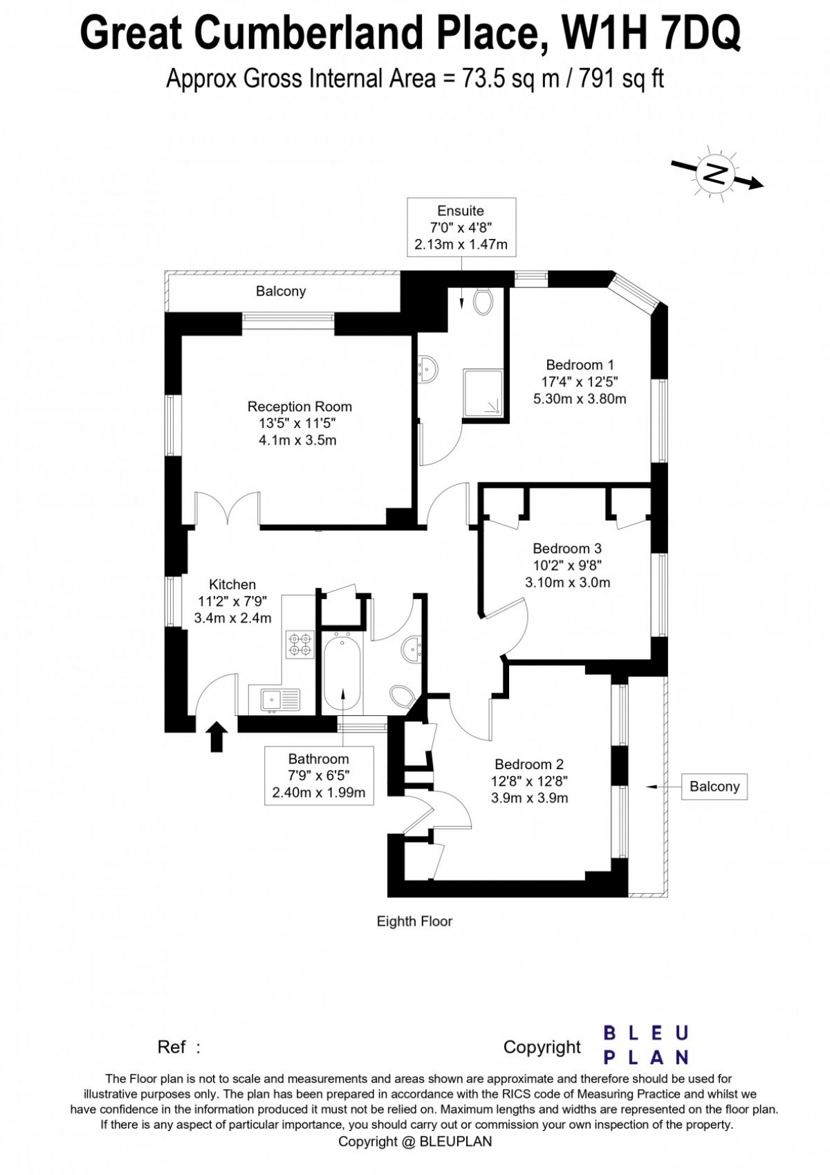 Great Cumberland Place, London floorplan