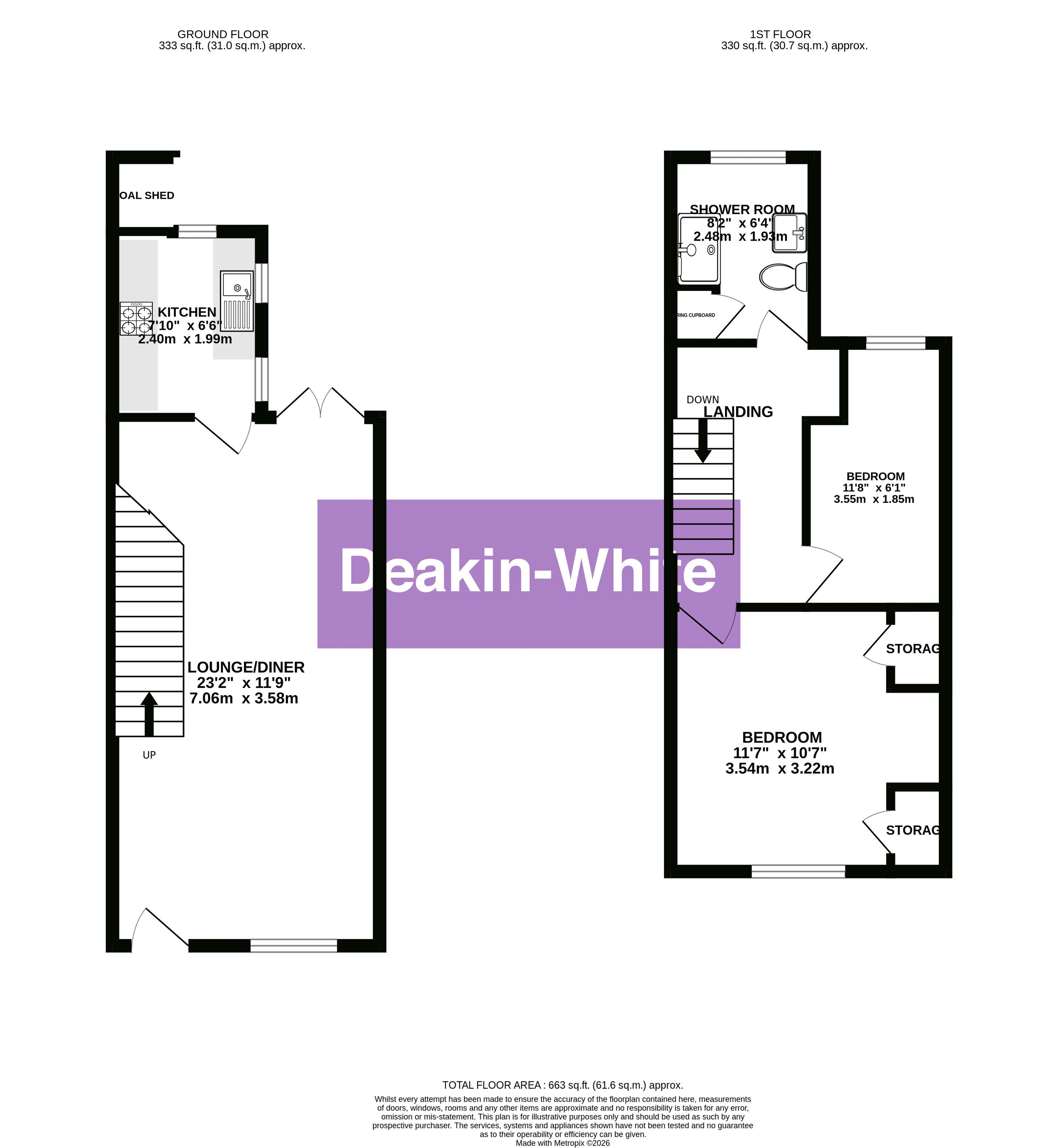 Leighton Road, Wing floorplan