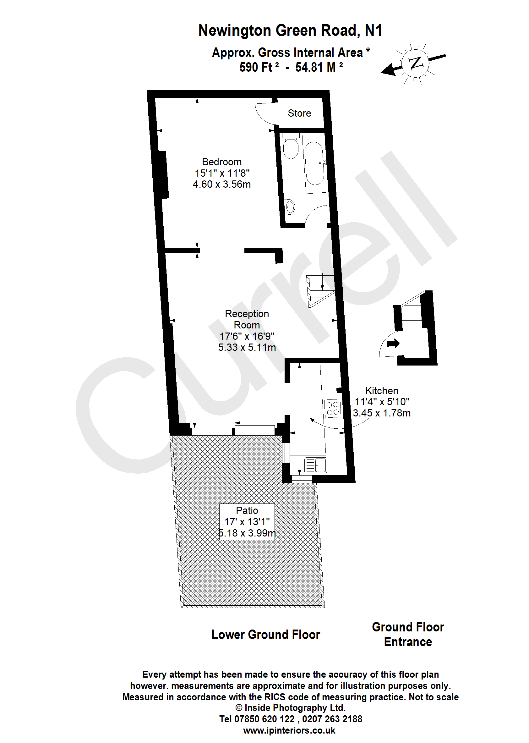 1 Bedrooms Flat to rent in Newington Green Road, Canonbury N1