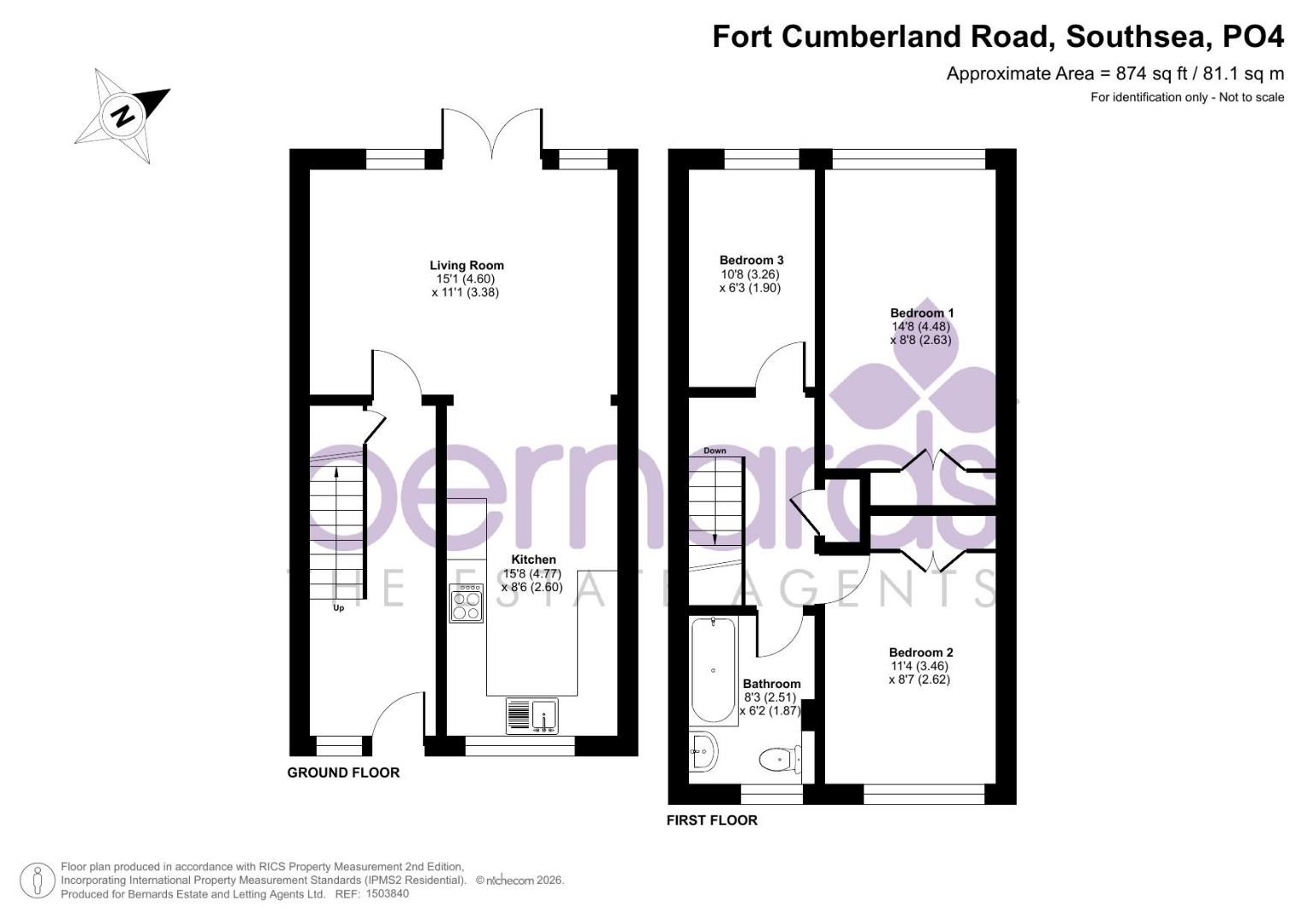 26, Fort Cumberland Road, Southsea floorplan