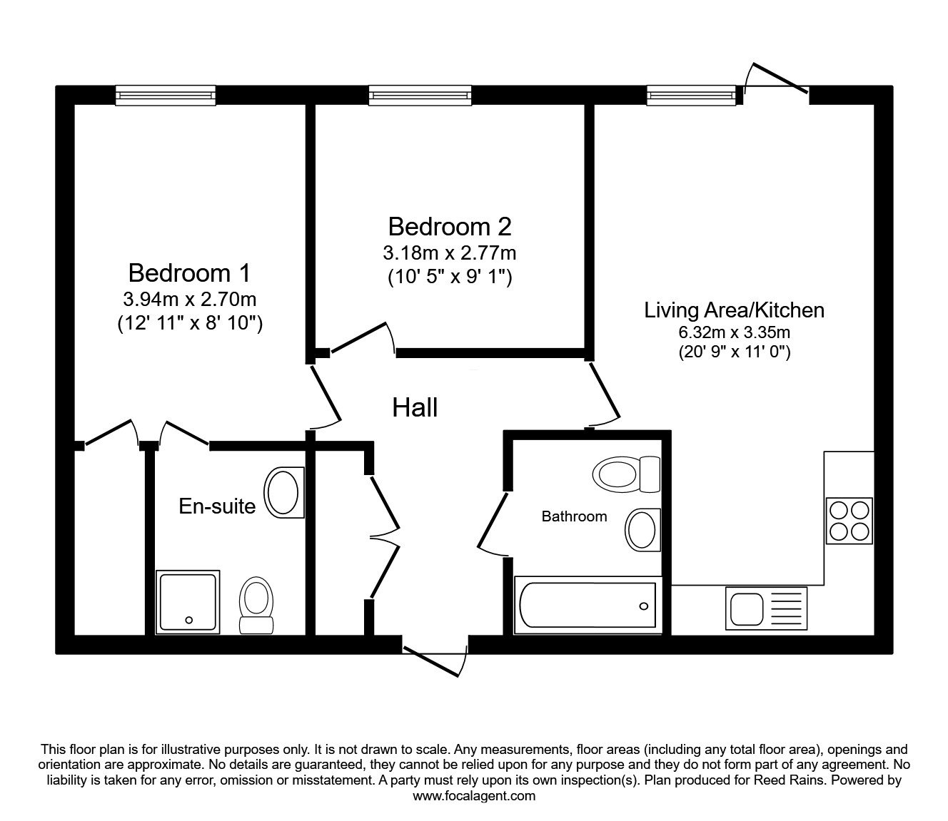 Flat 51, 7, Collier Street, Manchester floorplan