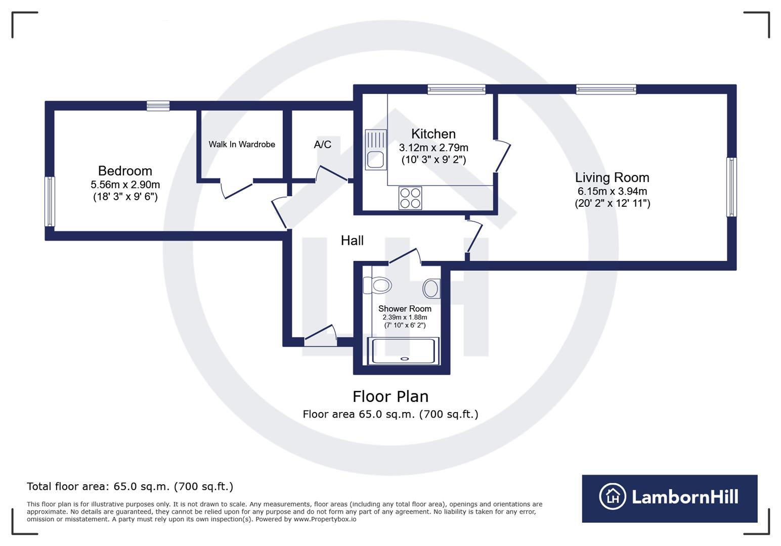 Flat 41, Bond Lodge 4-22, High Street, Rainham floorplan